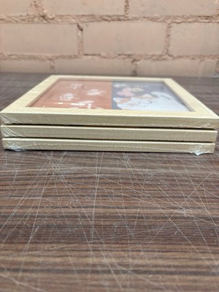 Pack 3 Marcos de Fotos Madera 23,5 x 23,5 cm