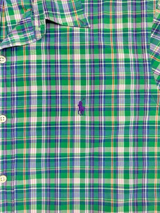 Camisa Polo Ralph Lauren cuadros verde Talla L