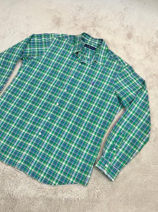 Camisa Polo Ralph Lauren cuadros verde Talla L