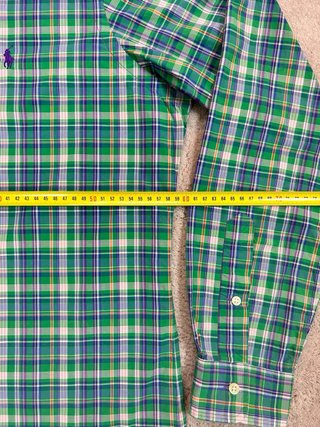 Camisa Polo Ralph Lauren cuadros verde Talla L