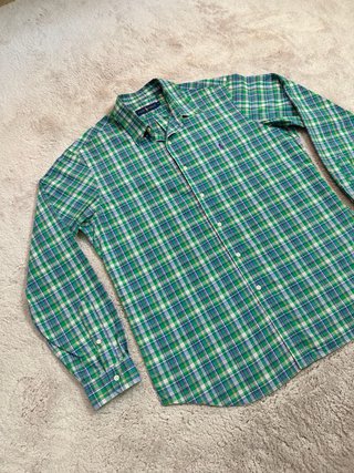 Camisa Polo Ralph Lauren cuadros verde Talla L