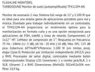 Monitor Autoamplificado Turbosound TFX122M-AN
