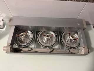 Lámpara Techo 3 Focos Gris Metal