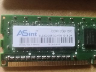 Memoria RAM 2GB DDR3 1600MHz