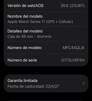 Apple Watch S11 GPS+Cel 46mm Negro