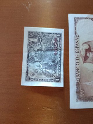 Lote 2 billetes antiguos españoles
