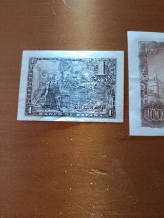 Lote 2 billetes antiguos españoles