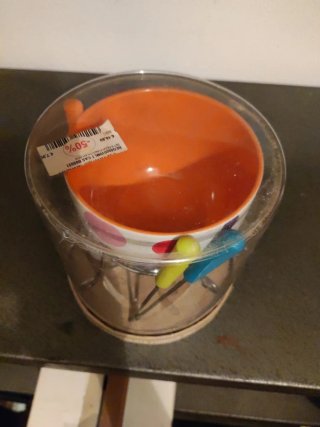 Set Fonduta Cioccolato Ceramica e Metallo
