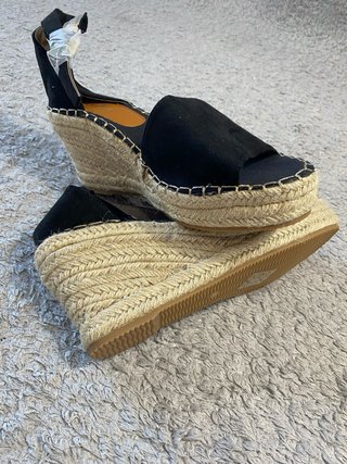 Sandalias cuña negras T40