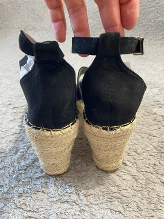 Sandalias cuña negras T40