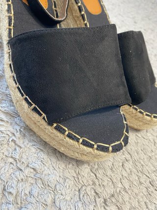 Sandalias cuña negras T40