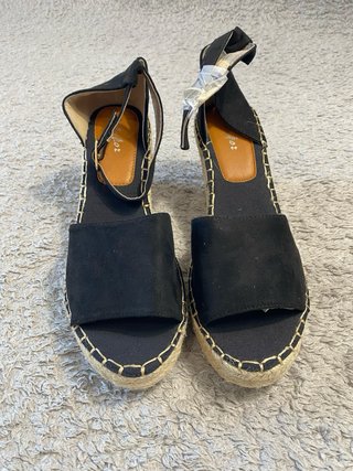 Sandalias cuña negras T40