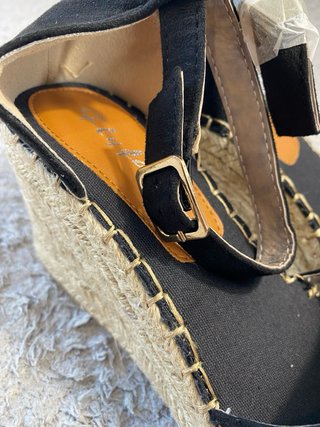 Sandalias cuña negras T40
