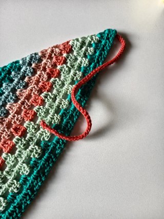 Bandana tejida crochet 48x23 cm