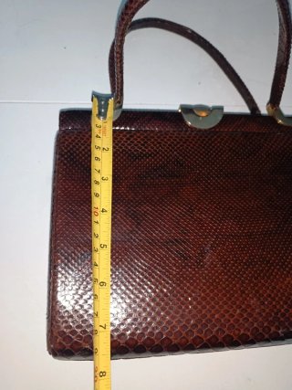 Elegante bolso vintage piel de serpiente años 50