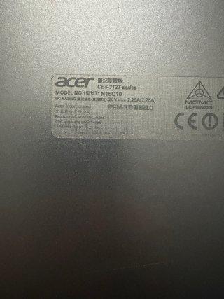 Acer Chromebook Silver, touchscreen