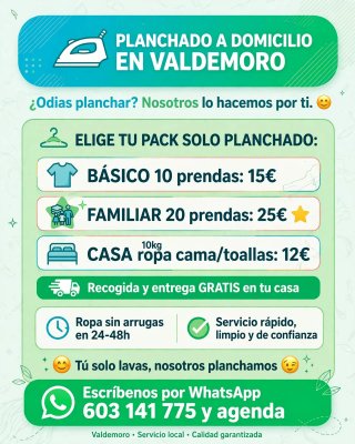 Plancha a domicilio o recojida y entrega