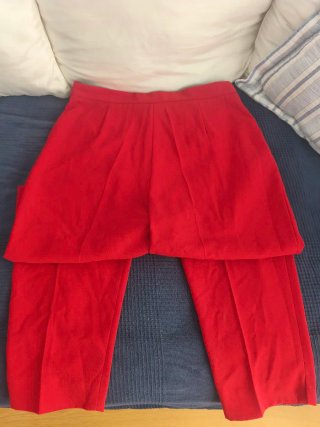 Pantalón Burberrys Talla 44 Rojo Mujer