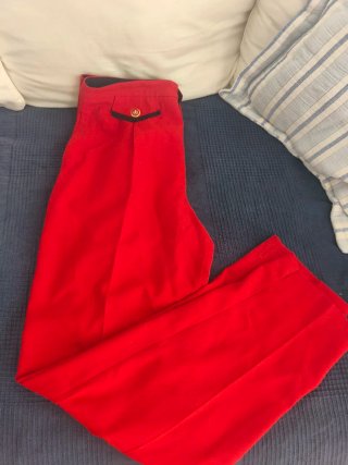 Pantalón Burberrys Talla 44 Rojo Mujer