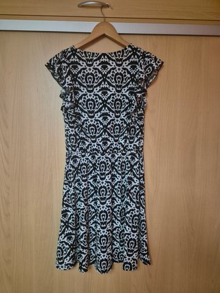 Vestido INSIDE estampado blanco y negro
