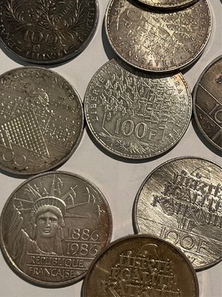 Monedas francesas de plata