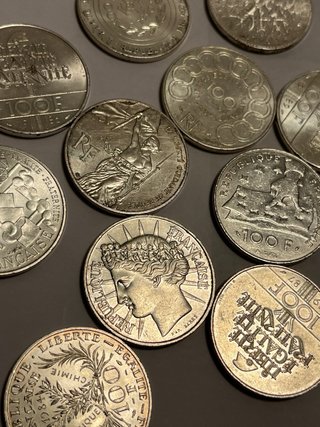 Monedas francesas de plata