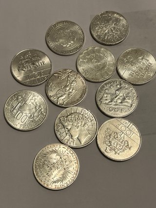 Monedas francesas de plata