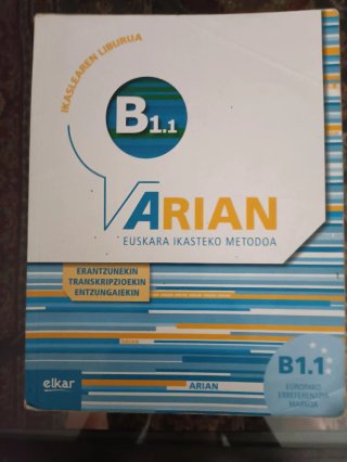 Arian B1.1 euskara 3 libros y 3 auxiliares