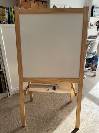 Pizarra doble caballete IKEA + rollo papel