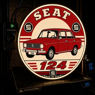 Cartel Luminoso LED SEAT 124 Doble Cara