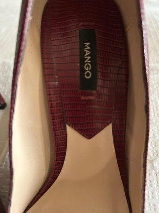Zapatos de tacón Mango burdeos talla 37