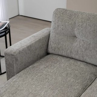 Sofá modular gris de tela