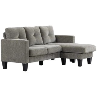 Sofá modular gris de tela