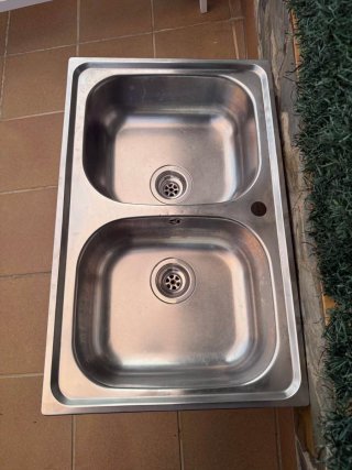 Fregadero TEKA 80cm encastrado 2 senos