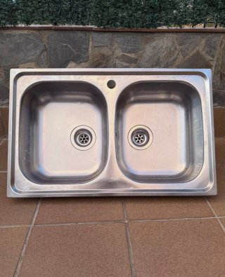 Fregadero TEKA 80cm encastrado 2 senos
