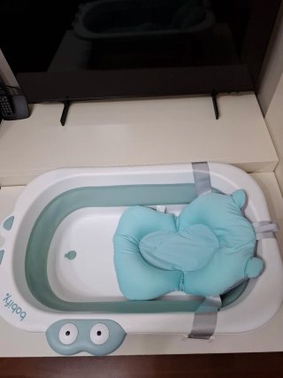 Bañera bebé plegable con cojín