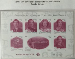 SELLOS DE ESPAÑA AÑO 2001 PRUEBA OFICIAL NÚM. 76