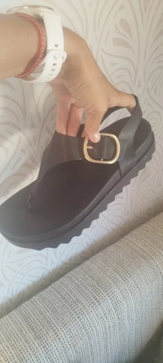 Sandalias negras Stradivarius talla 38