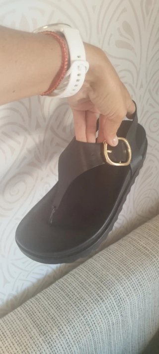 Sandalias negras Stradivarius talla 38