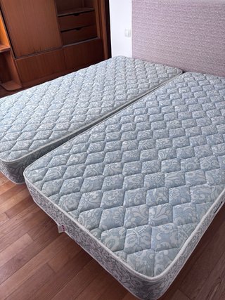 Somier y colchón individual 90cm. 20€ cada cama