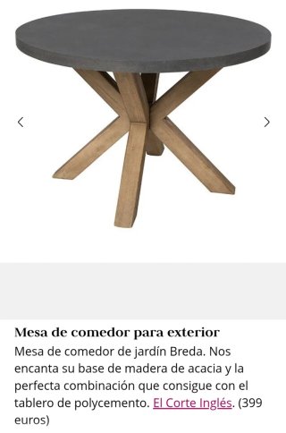 Mesa de comedor redonda y 4 sillas