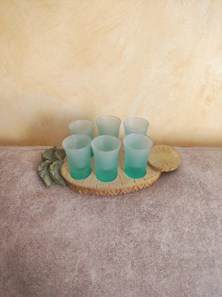 Bandeja para chupitos con 6 vasos