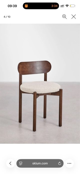 Pack 4 Sillas Comedor Madera Roble Oscuro