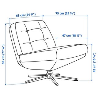 Silla giratoria Ikea verde