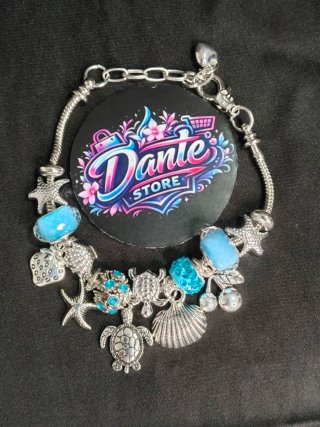 Pulsera temática océano con abalorios