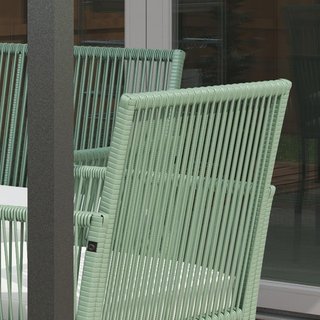 Conjunto de Jardín de Rattan de 4 Piezas, Conjunto de Exterior con 2 Sillas de Exterior, Sofá de Jardín y Mesa de Jardín, Verde y Negro