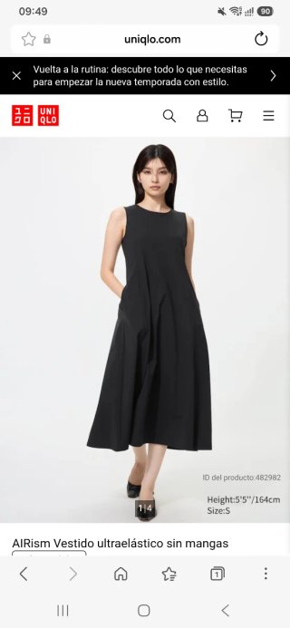 Vestido negr Uniqlo.Sin estrenr.Lo vndo por grande
