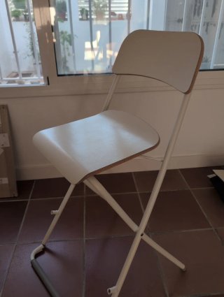 Taburete plegable con asiento Ikea blanco NUEVA