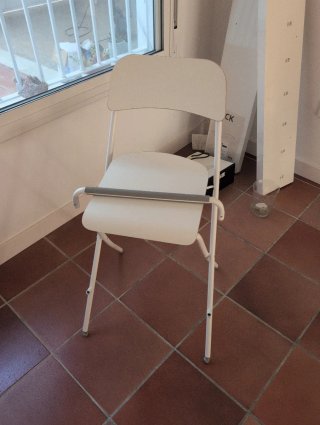 Taburete plegable con asiento Ikea blanco NUEVA