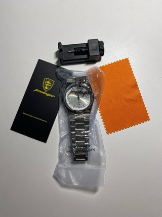 Reloj Poedagar Plata y Blanco